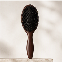 Boar Bristle Hair Brush Women Home Narrow Tooth Cushion Air Cushion Detangling Brush Durable Wooden Comb Gift Box Set