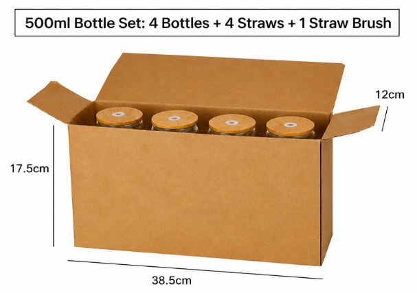 Borosilicate Glass Cup High Borosilicate Straw Cup Ins Transparent Cold Drink Cup For Cola Juice Milk Tea