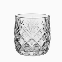 Textured Crystal Style Glass Tumbler Drinking Cup